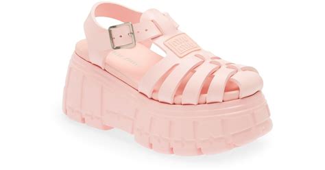 Miu Miu Women's Platform Fisherman Sandals 